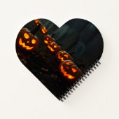 Spooky Candlelit Pumpkin Graveyard Notebook Notitieboek (Achterkant)