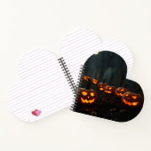 Spooky Candlelit Pumpkin Graveyard Notebook Notitieboek (Binnen)