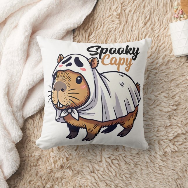 Spooky Capy Schattige Halloween Kussen (Deken)