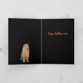 Spooky Capybara Pun Illustratie Halloween Kaart (Binnen)