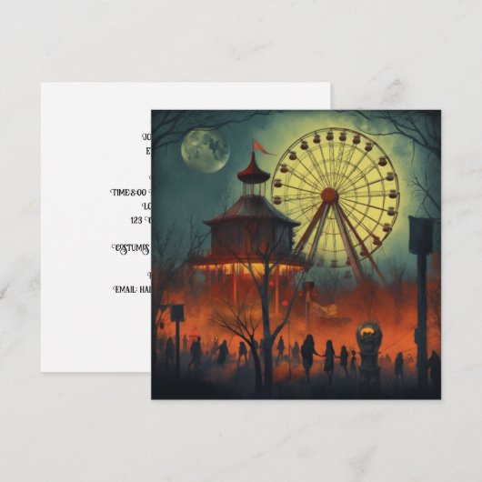 Spooky Carnaval: Fright Fest Carnaval Kaart (Voorkant / Achterkant)