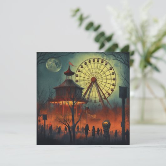 Spooky Carnaval: Fright Fest Carnaval Kaart (Staand voorkant)