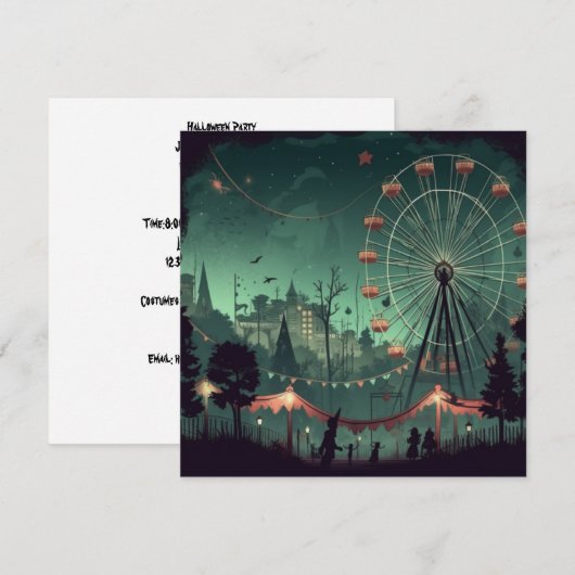 Spooky Carnaval: Fright Fest kermis Kaart (Voorkant / Achterkant)