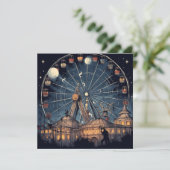 Spooky Carnaval: Spookachtige Funfair Kaart (Staand voorkant)