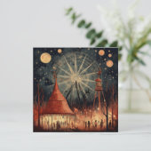 Spooky Carnaval: spookachtige Hallow Carnaval Kaart (Staand voorkant)