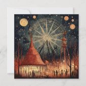 Spooky Carnaval: spookachtige Hallow Carnaval Kaart (Voorkant)