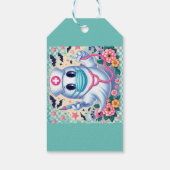 Spooky Cartoon Ghost Nurse: Halloween Art Cadeaulabel (Achterkant)