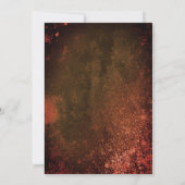 Spooky Carved Pumpkin Graveyard Halloween Party Kaart (Achterkant)