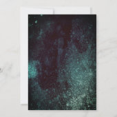 Spooky Carved Pumpkin Graveyard Halloween Party Kaart (Achterkant)