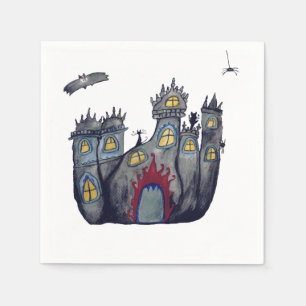 Spooky Castle Halloween Art Papinapkins Servet
