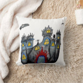 Spooky Castle halloween Art Throw Cushion Kussen (Deken)
