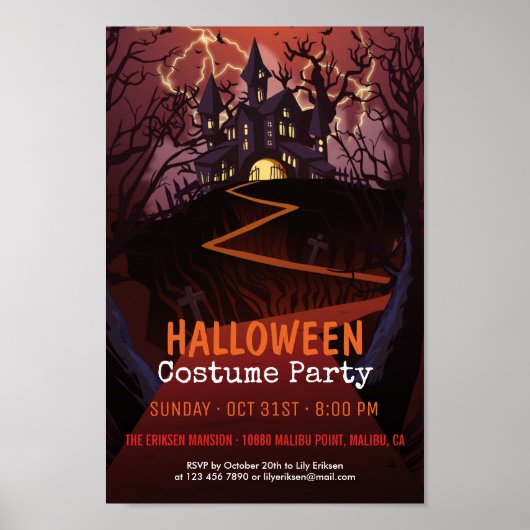 Spooky Castle Halloween Costume Party | POSTER (Voorkant)
