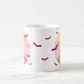 Spooky Castle op Hill Bats Halloween Koffiemok (Center)