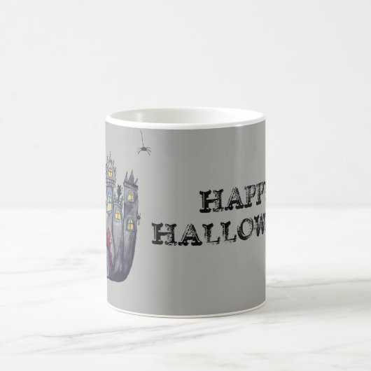 Spooky Castlen Halloween Custom Mok (Center)