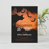 Spooky Cat | 21e verjaardag van de vleermuizen Hal Kaart (Staand voorkant)