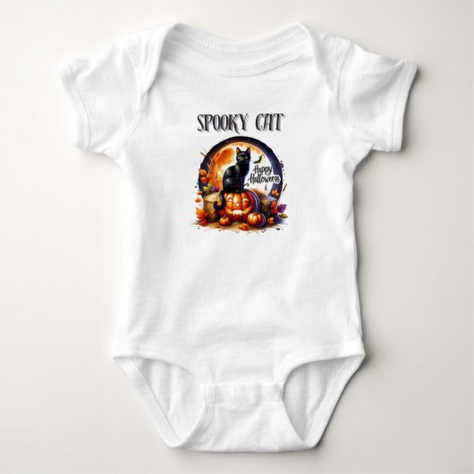 Spooky Cat Baby Bodysuit – Perfect (Voorkant)