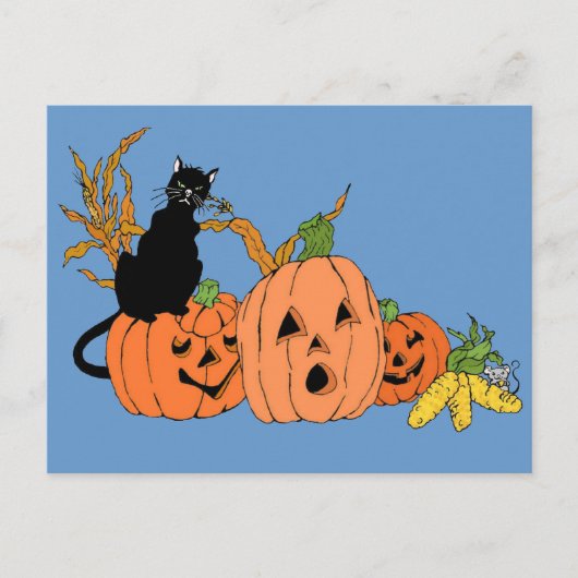 Spooky Cat Briefkaart (Voorkant)