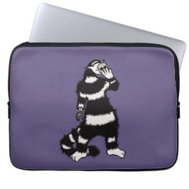Spooky Cat Creater Skeleton Hand Skull Masker Laptop Sleeve