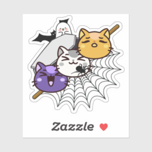 Spooky Cat Dango - Kawaii Gotische Japanse Spies Sticker
