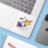 Spooky Cat Dango - Kawaii Gotische Japanse Spies Sticker (Laptop met iPhone)