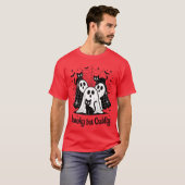 Spooky Cat en Ghostly Web Design vriend T-shirt (Voorkant volledig)