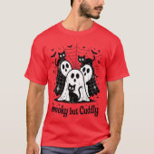Spooky Cat en Ghostly Web Design vriend T-shirt (Voorkant)
