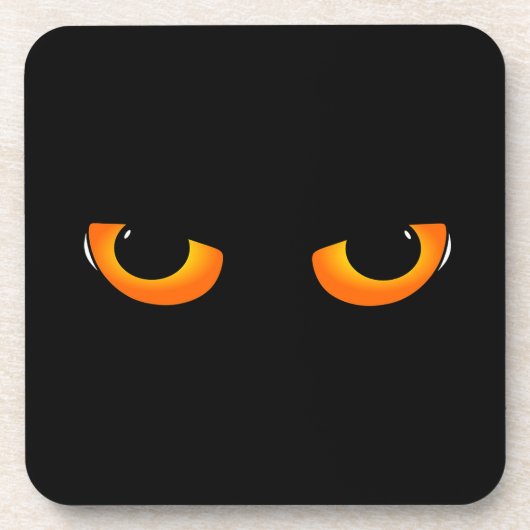 Spooky Cat Eyes Bier Onderzetter (Voorkant)