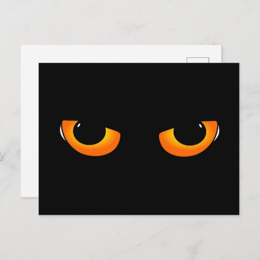 Spooky Cat Eyes Briefkaart (Voorkant / Achterkant)