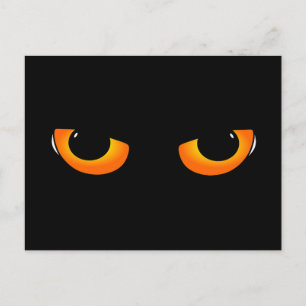 Spooky Cat Eyes Briefkaart