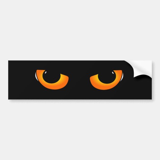 Spooky Cat Eyes Bumpersticker (Voorkant)