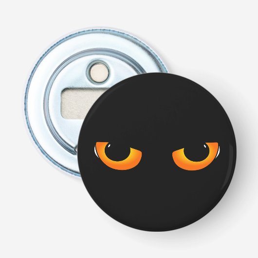 Spooky Cat Eyes Button Flesopener (Voorkant)