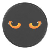 Spooky Cat Eyes Hockey Puck (Voorkant)