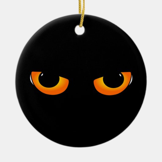 Spooky Cat Eyes Keramisch Ornament (Voorkant)
