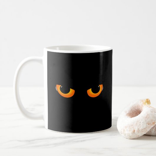 Spooky Cat Eyes Koffiemok (Met donut)