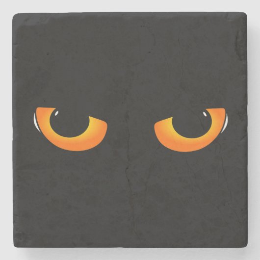 Spooky Cat Eyes Stenen Onderzetter (Voorkant)
