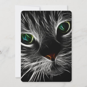 Spooky Cat Feline Soul Spirit Animal Feestdagenkaart