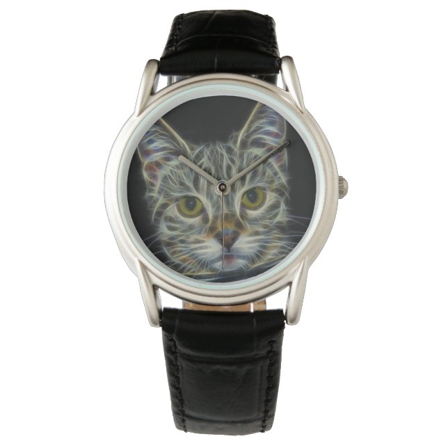 Spooky Cat Feline Soul Spirit Animal Watch Horloge (Voorkant)