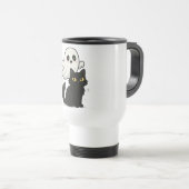 Spooky Cat & Ghost Mok – Schattigee Halloween Koff (Voorkant rechts)