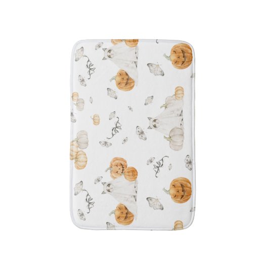 Spooky Cat Halloween Bath Mat (Voorkant Verticaal)