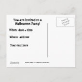 Spooky Cat Halloween Invitation Briefkaart aanpass (Achterkant)