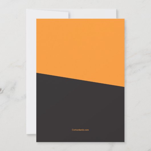 Spooky Cat Halloween Invitation Kaart (Achterkant)