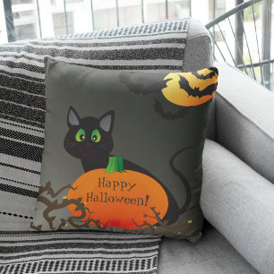 Spooky Cat Halloween nacht Kussen