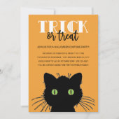 Spooky Cat Halloween Party Invitation Kaart (Voorkant)