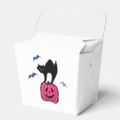 Spooky Cat Halloween Pumpkin Pop Art Bedankdoosjes (Voorkant)