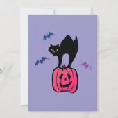 Spooky Cat Halloween Pumpkin Pop Art Kaart (Voorkant)