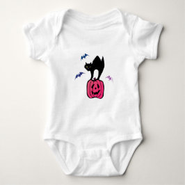 Spooky Cat Halloween Pumpkin Pop Art Romper