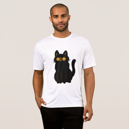 Spooky Cat Halloween T-shirt (Voorkant volledig)
