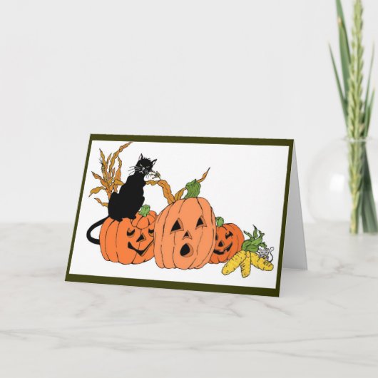 Spooky Cat Kaart (Voorkant)