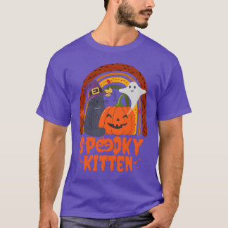 Spooky Cat Kitten Halloween kat voor Halloween en T-shirt