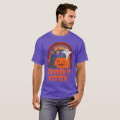 Spooky Cat Kitten Halloween kat voor Halloween en T-shirt (Voorkant volledig)